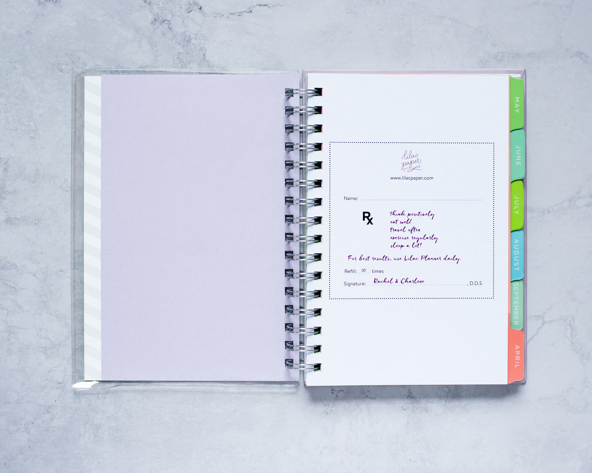 Dental Planner WILDFLOWERS NOSTALGIA by Lilac Paper