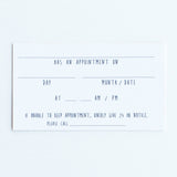 Appointment card by Lilac Paper.